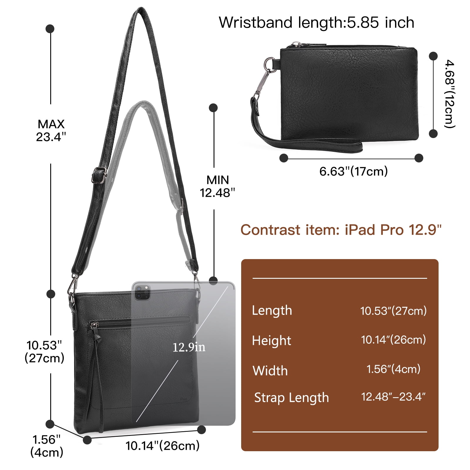 SENDEFN Real Leather Purse for Women Crossbody Bag Travel Shoulder Handbag Vintage Tassel Zipper