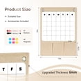 thumbnail image 5 of DOLLAR BOSS Mail Organizer with Whiteboard, Wall Mounted Mail and Keys Organizer Calendar Monthly Whiteboard with Multiple Pocket Organizer, Easy to Write & Clean, for Wall Home Office, Beige, 5 of 8