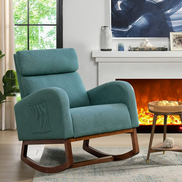 Teal sales glider rocker