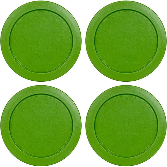 Replacement Lids for Pyrex 2-Cup Glass Food Storage Container Bowls, 5-Inch Plastic Round Lids Covers fits Pyrex 7200-PC, Airtight & Leakproof (4-Pack, Green)