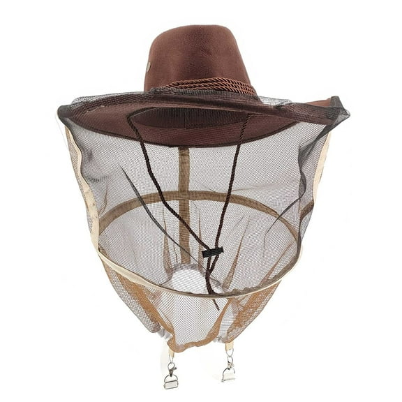 Beekeeping Veil Hat,Beekeeper Cowboy Bee Hat with Veil,Professional BeeKeeping Supplies