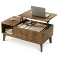 thumbnail image 2 of Coffee Table, Lift Top Coffee Table with Storage, Small Living Room Furniture, Fluted Design, 16.22'' H X 37.4'' W X 18.9'' D, 2 of 7