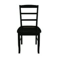 thumbnail image 5 of 30'' Round Solid Wood Pedestal Dining Table with 2 San Remo Splat Back Dining Chairs in Black, 5 of 7