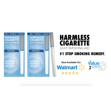 Harmles Cigarete Stop Alternative Quit Smoking Aid - Oxygen Flavor - 2 Pack