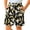 a-Black266, variant on FINALGANG Boys Kids Casual Shorts With Cartoon Banana Print Contrast Drawstring Elastic Waist Loose Fit Side Pockets Beach Shorts For Summer Daily Wear White 3-4 Years