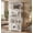 White, variant on Glass Display Cabinet 4-Tier, Curio Bookcase Cabinets with Glass Doors, 3 Color Lights, Human Body Sensor & Charging Ports, for Living Room, Bedroom, Home Office
