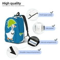 thumbnail image 5 of Naloa Canvas Backpack for Men Women Goose Holding an Umbrella Print Rucksack Casual Travel Daypack Large and Small Durable College Tote Satchel Bookbag for Teens, 5 of 8