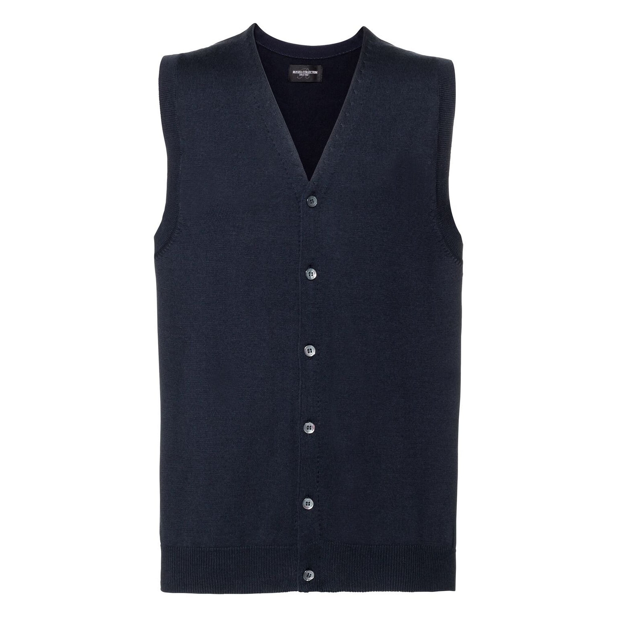 men's sleeveless button cardigan