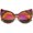 Red / Magenta Mirror, variant on sunglassLA Unisex Womens Fashion Bold Marble Frame Mirrored Lens Round Cat Eye Sunglasses (Gray / Green Mirror) - 51mm