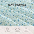 thumbnail image 7 of - Twin XL Sheet Set, Crisp & Cool Cotton Percale Bedding with Deep Pockets, Lightweight for Year Round Comfort, Bed Sheets with Matching Pillowcase (Evie Blue), 7 of 7