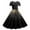 ZA Black, variant on 2026 Women Vintage Dresses Lace Short Sleeve Tea Party Dress Formal Wedding Guest Dress, Hawaiian Dresses For Women