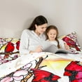 thumbnail image 4 of jejeloiu Pink Sakura 7 Pieces Bedding Comforter Set,Christmas Cardinal Bird Full Bedding Set,Red Birds Fitted Sheet Flat Sheet For Girls,Super Cozy Room Decor Reversible, 4 of 8