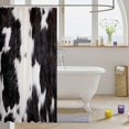 thumbnail image 3 of Manfei Farm Cow Spot Shower Curtain 72Wx72L,Minimalist Animal Pattern Bathroom Curtain,Black White, 3 of 6