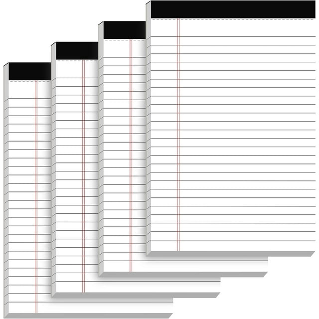 Woeilo 5" x 8" Notepad Writing Pad 4 Pack Notepad 21lb Small Notepad College Ruled Notepad