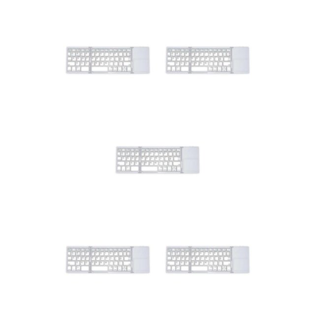Bearachild Teclado plegable Recargable Inalámbrico Diseño plegable Conveniencia Multipropósito Dulce regalo Tablet Touchpad Blanco Type2 NO2