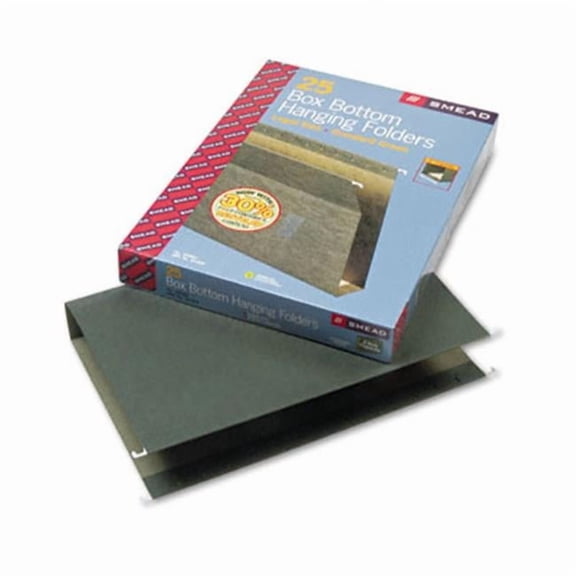 Smead 2in. Capacity Box Bottom Hanging File Folders - Green - Legal