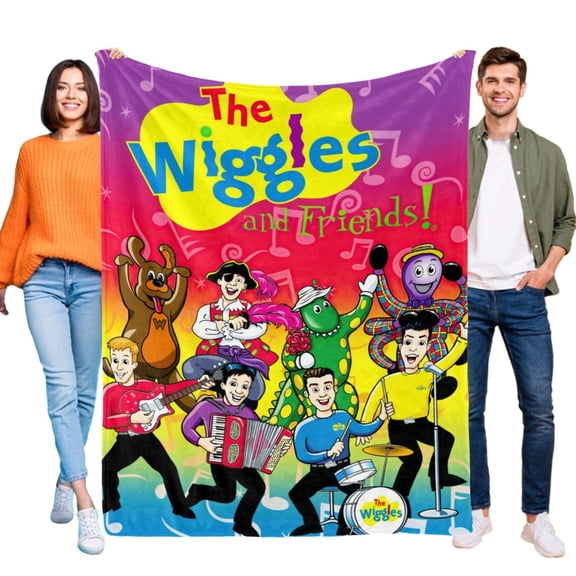 The Wiggles Blanket Throw 3D Print Super Soft Flannel Cozy Blanket Birthday Gift