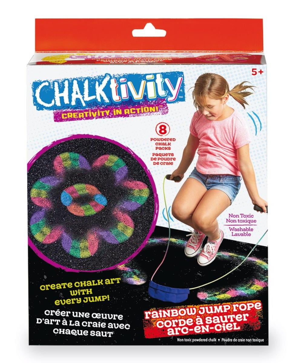 Creativity in Action – Rainbow Jump Rope with 8 Powdered Chalk