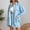 Blue, variant on Shorts Set for Women Two Piece Sets Button Down Blouse and Shorts Spring Clothes Outfit for Women