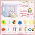 thumbnail image 4 of Veeboto Inflatable Bounce House, Kid's Bouncer with Angel Wings for Children Aged 3-8 Years, Jumping Castle with Blower, Slide, Basketball Hoop for Indoor and Outdoor, 4 of 8