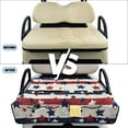 thumbnail image 6 of Yuyamidu Star American Flag Golf Cart Seat Covers 4th of July Golf Cart Seat Towel Blanket with 4 Front Pockets for Club Car and More 2 Seat Golf Cart Decorations, 6 of 8
