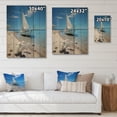thumbnail image 4 of Designart "Boat gracefulness Minimalism II" Nautical & Beach Print on Natural Pine Wood, 4 of 5