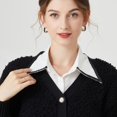 thumbnail image 2 of Cuello falso para mujer Cuello de camisa de pata de gallo Cuello de camisa largo para mujer Otoño e invierno Cuello de camisa de moda que combina con todo Cuello de camisa de mujer, 2 of 6