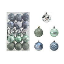 30 Pcs Christmas Balls Gift Box Set Creatives Color Painting Christmas Balls Christmas Tree Hanging Balls Pendant Christmas Decoration Set