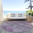 thumbnail image 6 of Addison Rugs Chantille Indoor/Outdoor Transitional Global Purple Washable Round Rug, 8' x 8', 6 of 6