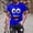 Blue, variant on Mens T Shirts Short Sleeve Funny Summer Tops for Men Blue Holiday Loose Casual Graphic Workout Tops