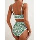 thumbnail image 2 of Conjunto de bikini Herseas para mujer, cintura alta, estampado floral, talla M, 2 of 6