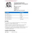 thumbnail image 2 of Front Brake Pad and Rotor Kit - Compatible with 2012 - 2015 Honda CR-V 2013 2014, 2 of 2