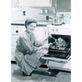 thumbnail image 2 of Portrait of woman cooking turkey in oven Poster Print (24 x 36), 2 of 4
