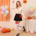 thumbnail image 5 of Halloween Thigh High Stockings for Women Over The Knee Socks with Elegant Bow Detail Stretchy Solid Color Costume Hosiery Perfect for Cosplay Halloween Parties and Dress Up A, 5 of 6