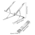 thumbnail image 4 of Cateissary Soporte plegable para ordenador portátil, altura ajustable, ergonómico, para Notebook, tabletas, de juegos, soporte para PC, Cuadernos de escritura y cuadernos de bocetos, 4 of 6