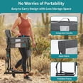 thumbnail image 5 of Bigleap Rocker Camping Chair, Portable Folding Rocking Chair with Solid, Durable Armrests, Drink Holder & Comfortable Mesh Backrest — Gray, 5 of 9
