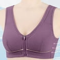 thumbnail image 4 of Bocqde Plus Size Sport Bras for Women Breathable Mesh Full Coverage Soft Bras Light Front-Closing Wireless Gathering Push Up Bralettes, 4 of 7