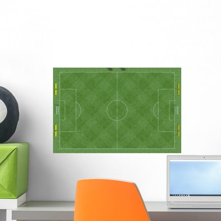 Top Soccer Field Wall Mural by Wallmonkeys Peel and Stick Graphic (18 in W x 12 in H) WM321611