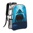 thumbnail image 3 of Kdxio Open-Mouthed Shark Clear Backpack, Transparent Bookbag for School for Women Men, Capacity Clear Bag for College, Travel, 3 of 7