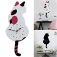 thumbnail image 2 of Coofit Wall Clock Creative Cartoon Cat Swinging Tail Hanging Clock Wall Decoration, 2 of 10