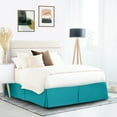 thumbnail image 4 of Empyrean 14" Microfiber Bed Skirt Tailored Drop Dust Ruffle, Teal, California King, 4 of 4