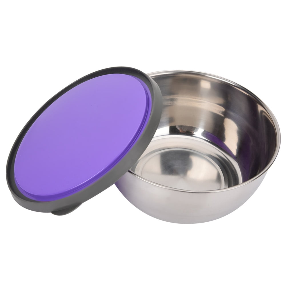 Kitchen Bowl Plastic Glass Food Storage Containers 16×8×7 3pcs Stainless Steel Bowl With Lid Food Storage Box Container Kitchen Tool