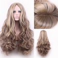 thumbnail image 1 of 75cm Fashion Sexy Long Big Curly Wavy Cosplay Central Parting Women Wigs Hair Wig Girl Gift, 1 of 4