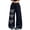 #04, variant on Women's Loose Gothic Pants, Dark Aesthetic Y2K Streetwear Joggers, Elastic Drawstring Waist Wide Leg Trousers
