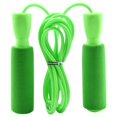 thumbnail image 1 of Adjustable Tangle Free Vinyl Skipping Cable Jumping Rope | Soft Foam Grip Handles, Black, 1 of 5