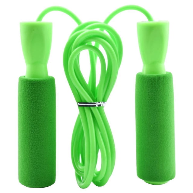 Adjustable Tangle Free Vinyl Skipping Cable Jumping Rope | Soft Foam Grip Handles, Black