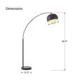 thumbnail image 3 of Rosen Garden Brand Arc Floor Lamp Modern Reading Light for Living Room, 3 of 7