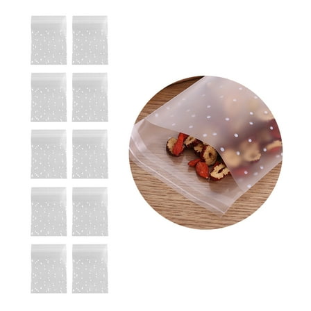 FUEENIRVA Clear Self-Adhesive Cookie Bags OPP for Food Store 200Pcs 3.1x4in