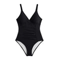 thumbnail image 4 of BKQCNKM One Piece Swimsuit Women, Ruched Swimsuits for Women, Tummy Control Swimsuits for Women, Full Coverage Swimsuits for Women, Slimming Swimsuits for Women, Black S, 4 of 8