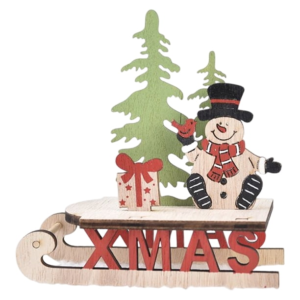 Kearding Árbol de decoración de escritorio de Navidad, colgante de bonita, artesanía DIY, adorno ensamblado, fiesta, hogar, dormitorio, oficina Kits de decoración para fiestas Muñeco de nieve Kearding HA069342-02